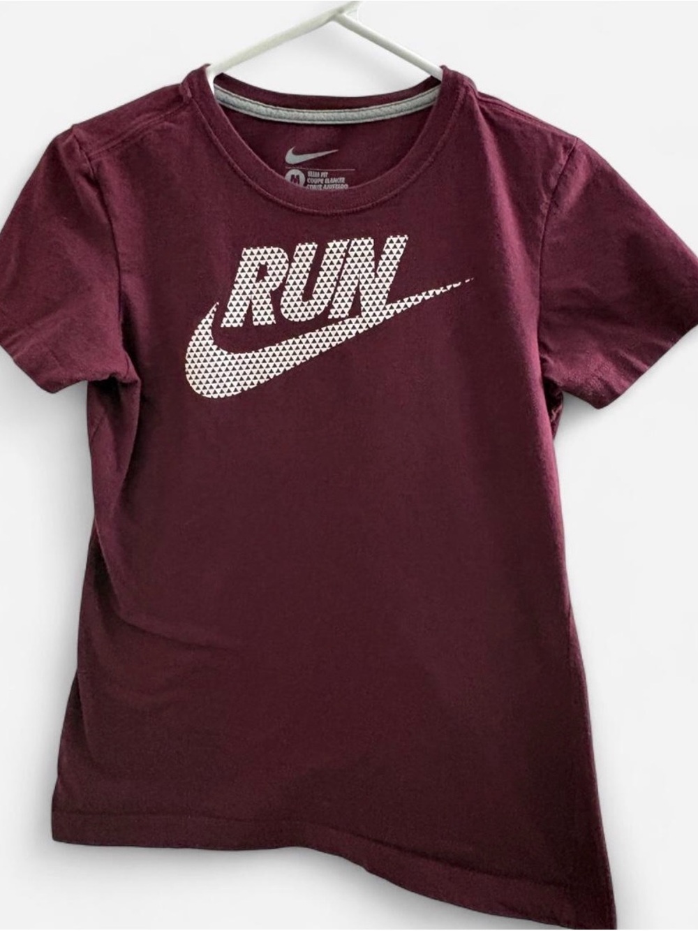 Nike Kids Maroon 'RUN' Graphic Tee